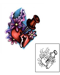 Broken Heart Tattoo Plant Life tattoo | L1F-00443