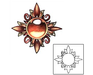 Sun Tattoo For Women tattoo | L1F-00482