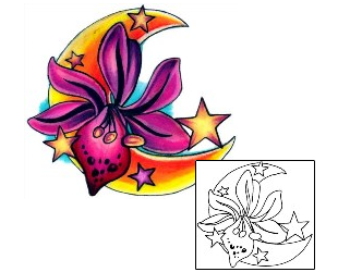 Hibiscus Tattoo Astronomy tattoo | L1F-00536