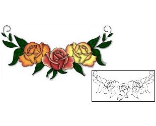 Flower Tattoo Rose Trio Tattoo
