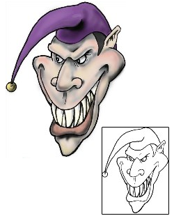 Joker - Jester Tattoo LDF-00029