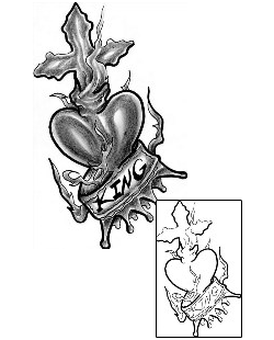 Heart Tattoo Religious & Spiritual tattoo | LFF-00570