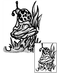 Mushroom Tattoo Insects tattoo | LFF-00925