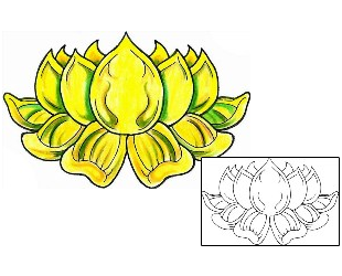 Lotus Tattoo Plant Life tattoo | LGF-00012