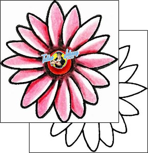 Daisy Tattoo plant-life-daisy-tattoos-levi-greenacres-lgf-00027