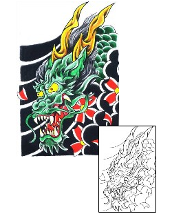 Dragon Tattoo Specific Body Parts tattoo | LGF-00083