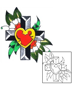Sacred Heart Tattoo Religious & Spiritual tattoo | LGF-00248