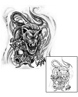 Cat Tattoo Horror tattoo | LIF-00017