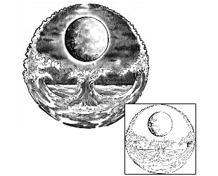 Moon Tattoo Astronomy tattoo | LIF-00045