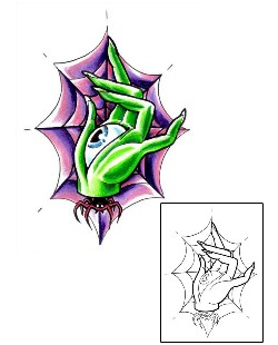Spider Web Tattoo Specific Body Parts tattoo | LLF-00204