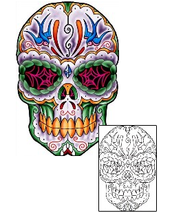 Day of the Dead Tattoo Ethnic tattoo | LLF-00317