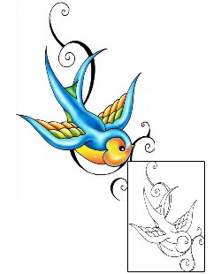 Bird Tattoo Animal tattoo | LLF-00326