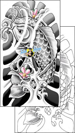 Fish Tattoo marine-life-fish-tattoos-lee-little-llf-00330