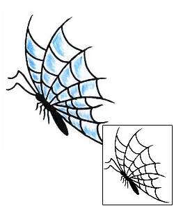 Spider Web Tattoo Insects tattoo | LMF-00006