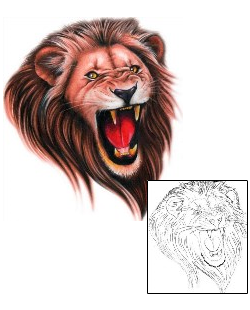 Lion Tattoo Animal tattoo | LOF-00010