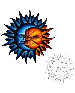 Sun Tattoo Astronomy tattoo | LOF-00038