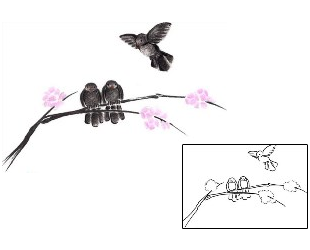 Bird Tattoo Plant Life tattoo | LQF-00077