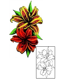 Lily Tattoo Plant Life tattoo | LRF-00018