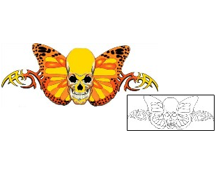 Skull Tattoo Insects tattoo | LRF-00032
