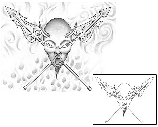 Devil - Demon Tattoo Horror tattoo | LSF-00047