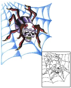 Spider Web Tattoo Insects tattoo | LWF-00019