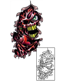 Monster Tattoo Horror tattoo | LYF-00051