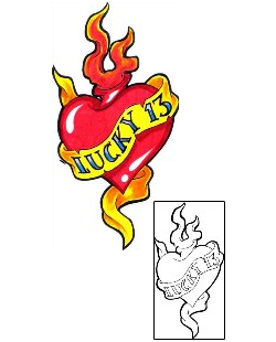 Picture of Lucky Thirteen Heart Tattoo