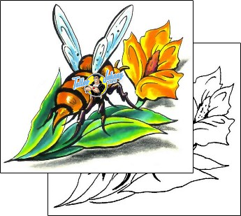 Bee Tattoo insects-bee-tattoos-marty-holcomb-m1f-00100