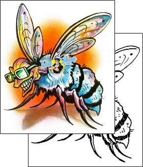 Bee Tattoo insects-bee-tattoos-marty-holcomb-m1f-00101
