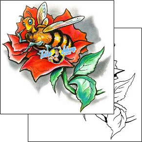 Bee Tattoo insects-bee-tattoos-marty-holcomb-m1f-00107