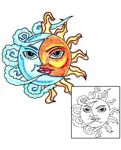 Sun Tattoo Astronomy tattoo | M4F-00005
