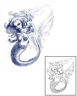 Mermaid Tattoo Marine Life tattoo | M5F-00016