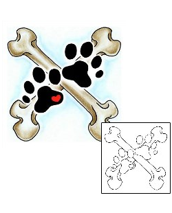 Dog Tattoo Animal tattoo | M5F-00018