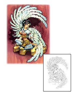 Angel Tattoo Religious & Spiritual tattoo | M5F-00033