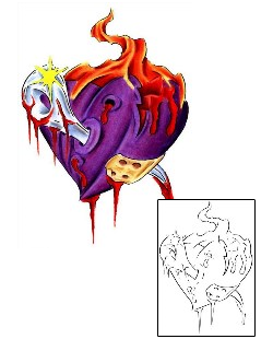 Broken Heart Tattoo Miscellaneous tattoo | MBF-00149