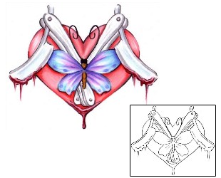 Heart Tattoo Insects tattoo | MBF-00356