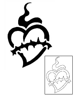 Sacred Heart Tattoo Religious & Spiritual tattoo | MBF-00541