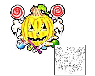 Pumpkin Tattoo Horror tattoo | MBF-00751