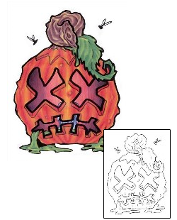 Picture of Rotting Pumpkin Tattoo