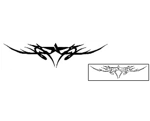 Star Tattoo Lightning Tailbone Tribal Tattoo