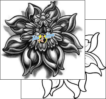 Flower Tattoo plant-life-flowers-tattoos-mike-cole-mcf-00069