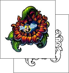Flower Tattoo plant-life-flowers-tattoos-mike-cole-mcf-00081