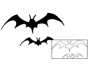 Bat Tattoo Animal tattoo | MGF-00005