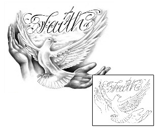 Dove Tattoo Religious & Spiritual tattoo | MIF-00025