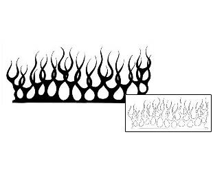 Fire – Flames Tattoo Specific Body Parts tattoo | MIF-00044