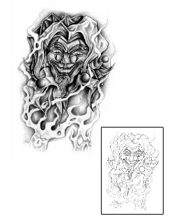 Joker - Jester Tattoo Horror tattoo | MIF-00053