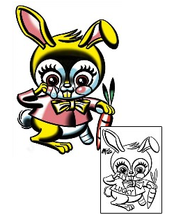 Rabbit Tattoo Animal tattoo | MOF-00061