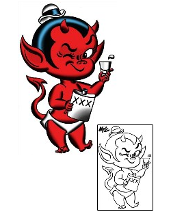 Devil - Demon Tattoo Horror tattoo | MOF-00111