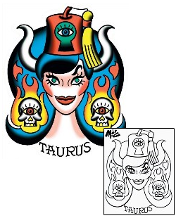 Taurus Tattoo Miscellaneous tattoo | MOF-00223