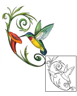Hummingbird Tattoo Plant Life tattoo | MPF-00003
